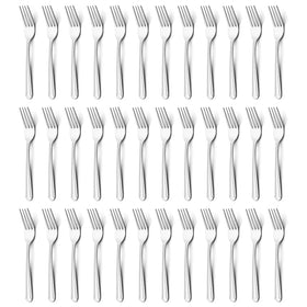 BEWOS 36-piece dinner forks set with 8.2-inch size for elegant table settings