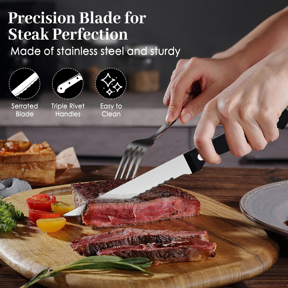 Rust- and corrosion-resistant stainless steel maintains polish.