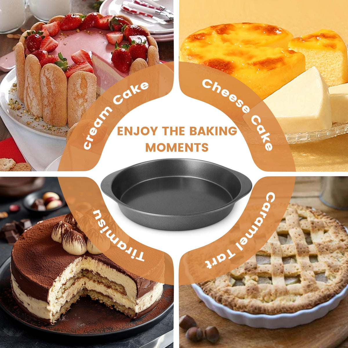 BEWOS pan set demonstrates even heat distribution for consistent cake texture