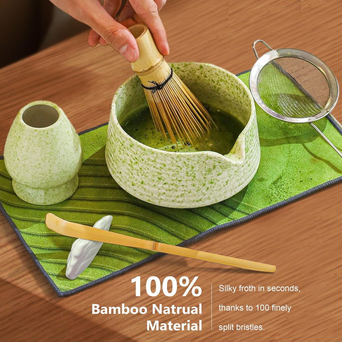 BEWOS matcha spoon set provides precise scooping