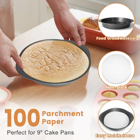 BEWOS multi-use baking pans with parchment bundle ideal for pies and tarts