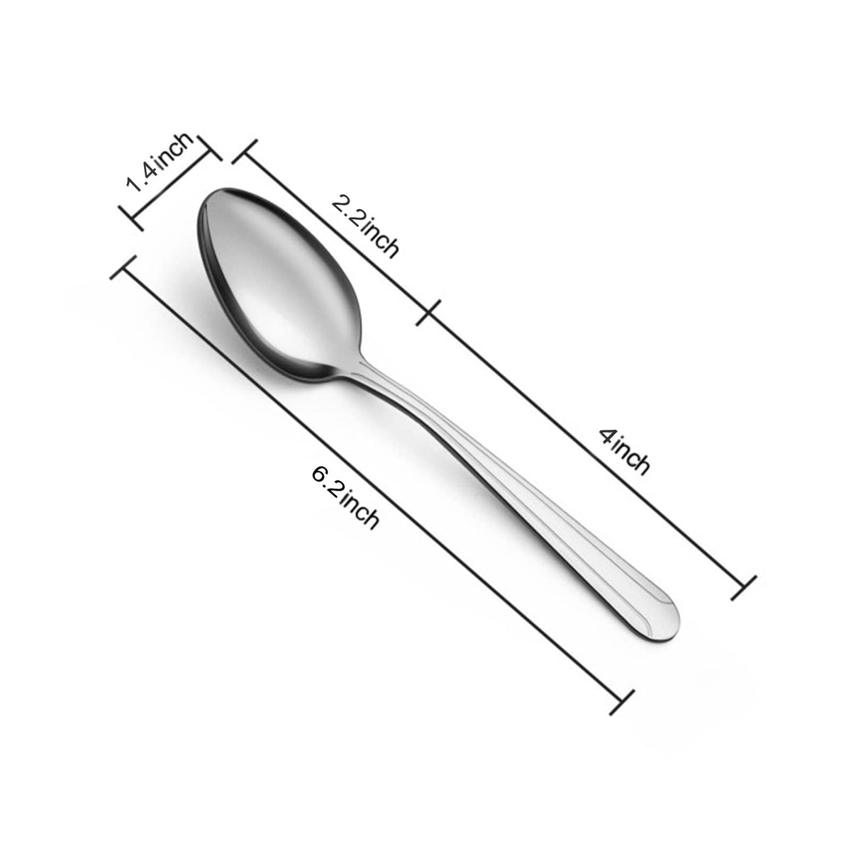 BEWOS stainless steel teaspoons rust-resistant design for long-lasting use
