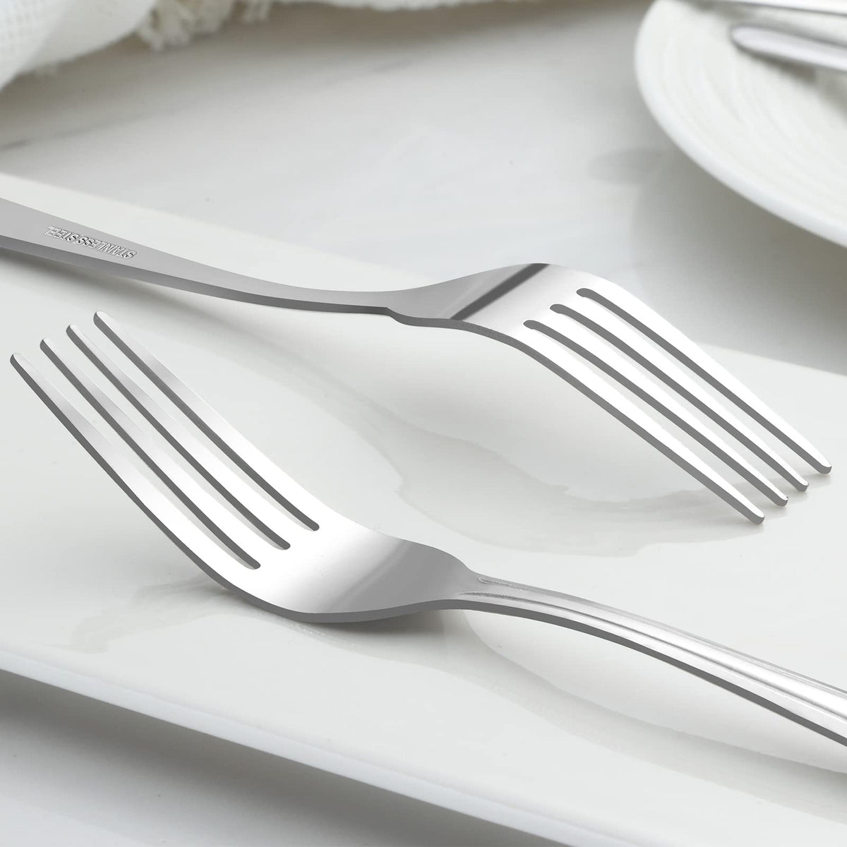 Unique textured BEWOS fork design elevates casual and formal tables