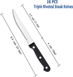 BEWOS triple rivet handle provides comfortable balance during cutting.