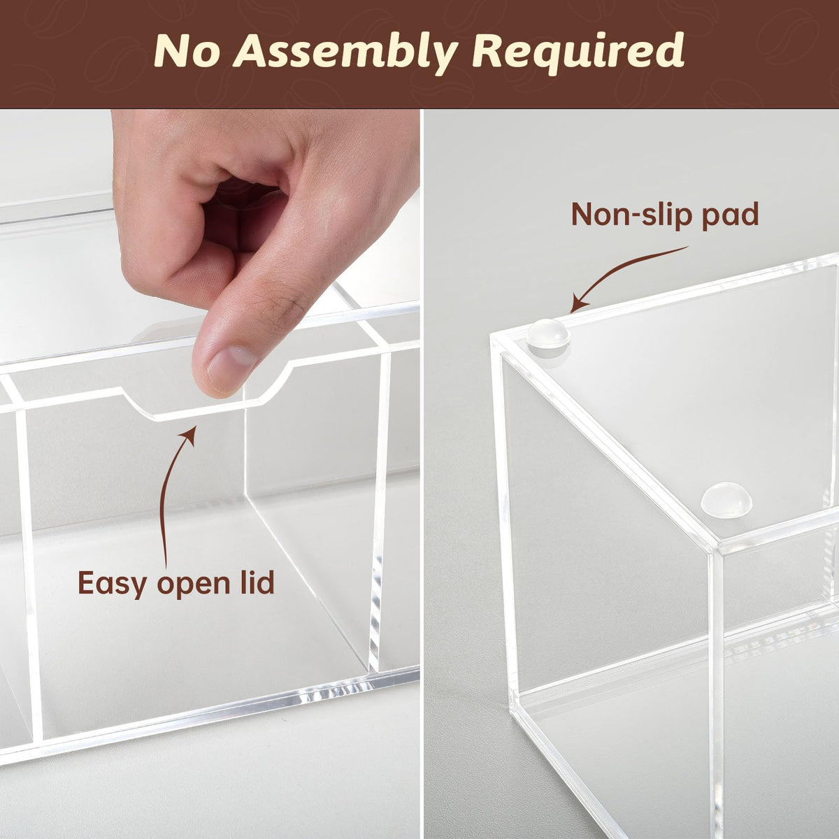 BEYGORM anti-slip pads prevent scratches and keep the organizer steady.