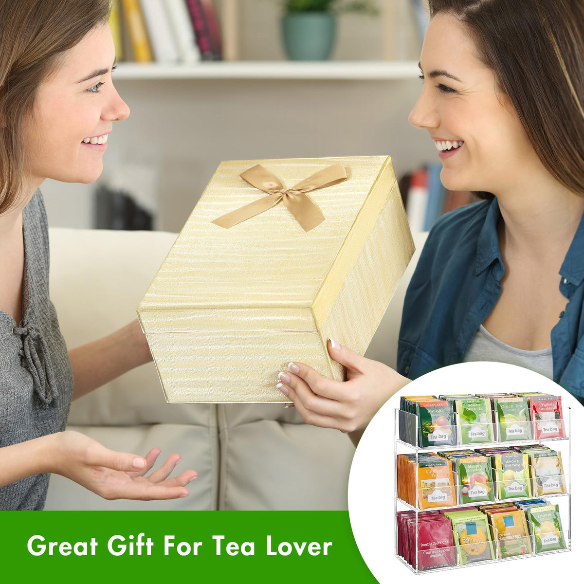 BEYGORM tea bag organizer for cabinet offers chic storage and visibility