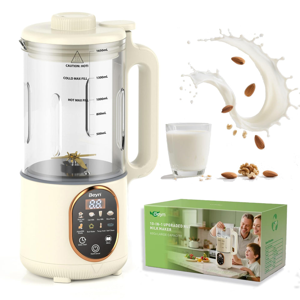 Beyn 10-in-1 front view showing versatile milk maker for homemade plant milks