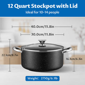 BEZIA stock pot oven-safe up to 450°F for finishing dishes safely