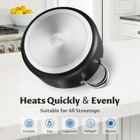 BEZIA glass lid with vent lets you monitor while preserving moisture.