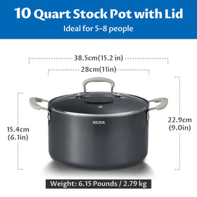 BEZIA batch-cooking-friendly pot supports cooking in large quantities.