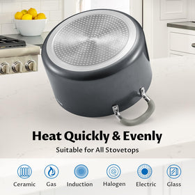 BEZIA induction-compatible cookware works on all major cooktops.