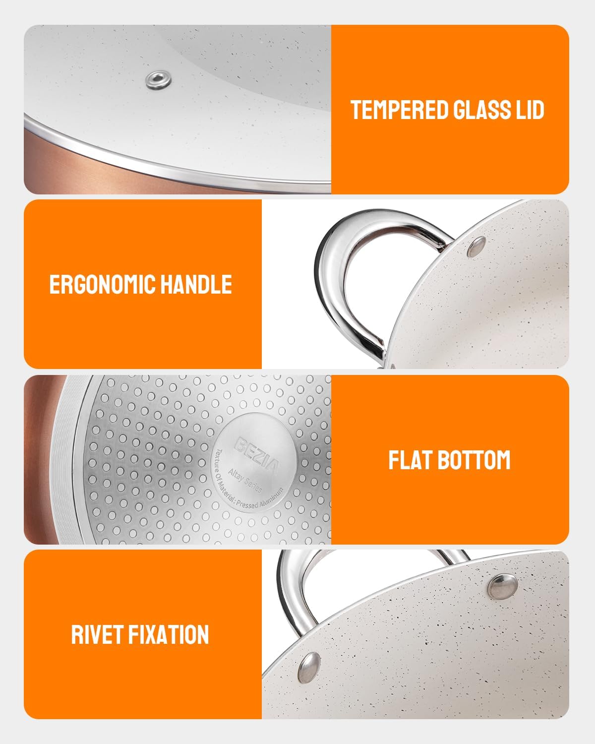 BEZIA oven-safe pot withstands up to 450°F for versatile finishing
