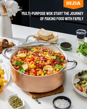 BEZIA stock pot lid made of shatterproof glass for monitoring cooking safely