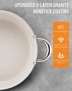 BEZIA vented glass lid enables steam control while watching progress