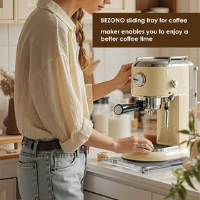 BEZONO 14x13-inch slider fits larger coffee makers and stand mixers.