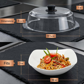 Bezrat 10-inch glass cover is dishwasher-safe and BPA-free for easy cleanup.