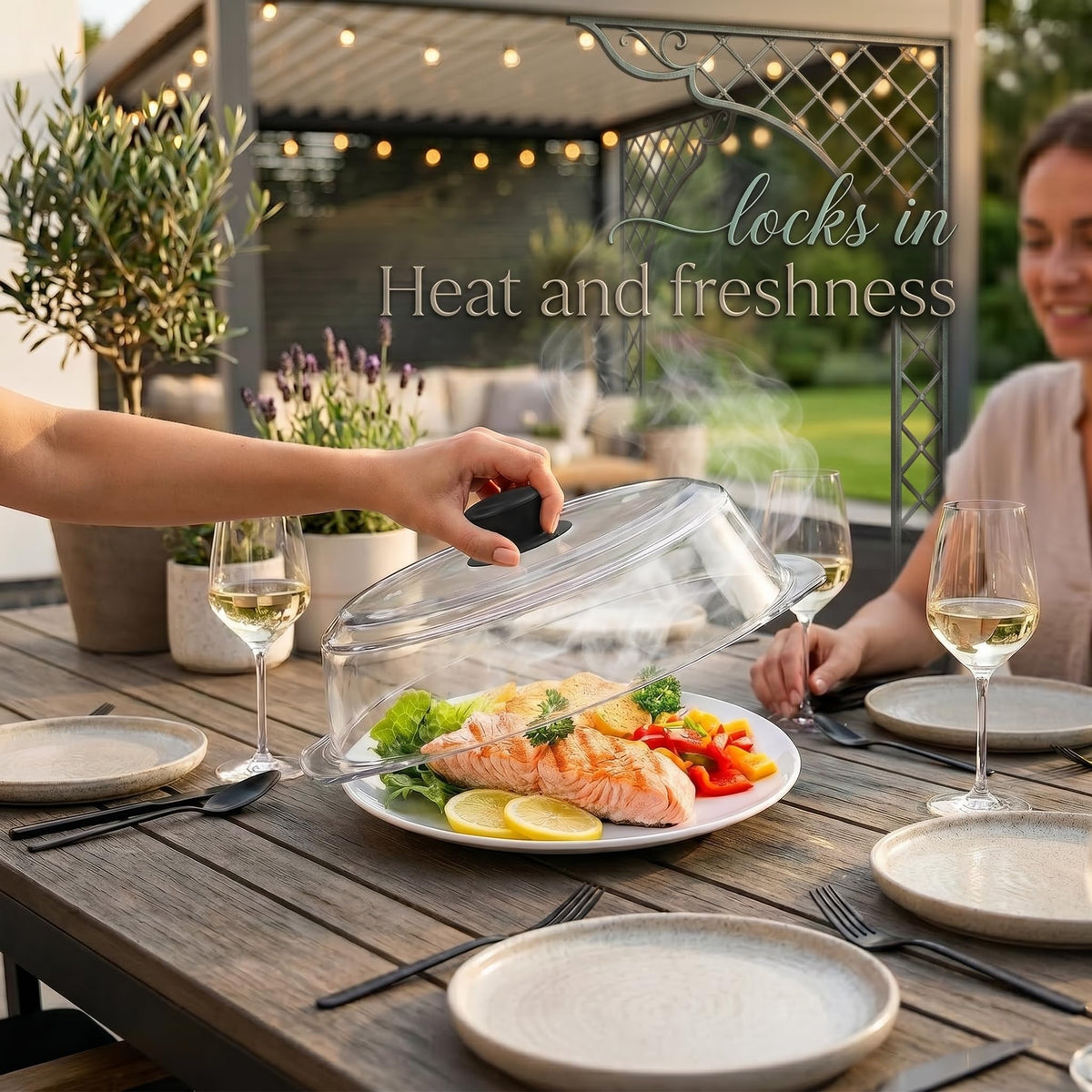 Bezrat two-hole venting system allows steam release for even heating.