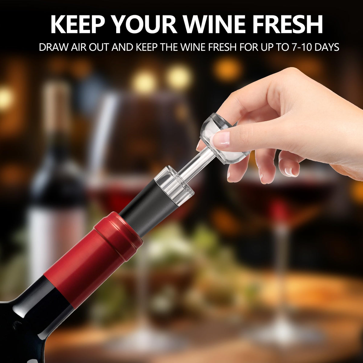 BGFOX stainless steel wine accessories arranged for home bar use