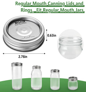 BGKD 48pcs regular-mouth rings offering a tight, reusable seal