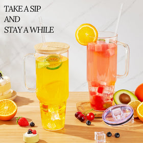 BGRAING tumbler with plastic lid and slide button for one-handed on-the-go use