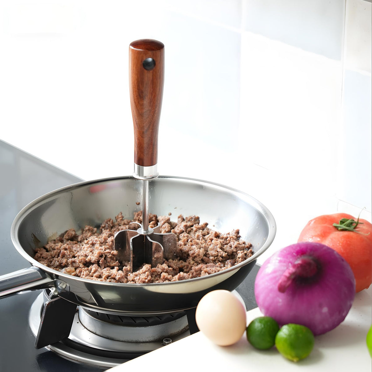BGWARA food-grade 304 stainless steel ensures a safe, eco-friendly kitchen tool.