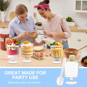 BHHQHH disposable dessert cups enable quick cleanup at gatherings.