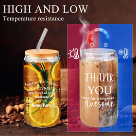 BHHQHH glass with motivational words, a thoughtful coworker appreciation token