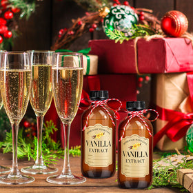 BHHQHH gift bags with red rope transform bottles into DIY gifts.