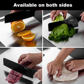 BHLPOOGY medium titanium cutting board provides efficient prep for vegetables and fruits