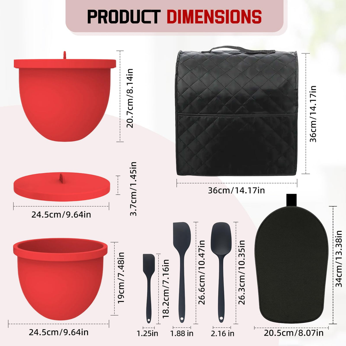 BHNJUTM stand mixer dust-proof cover keeps the bowl clean between uses.