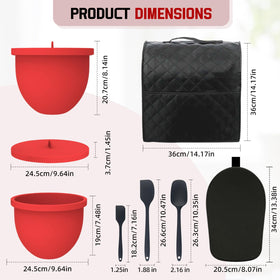 BHNJUTM stand mixer dust-proof cover keeps the bowl clean between uses.
