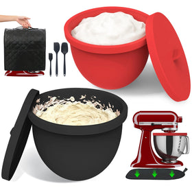 BHNJUTM silicone bowl liners for KitchenAid 5 qt offer secure fit and easy cleanup.