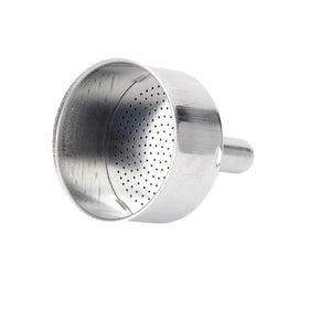 Bialetti 6877 funnel care shot emphasizes hand wash for longevity