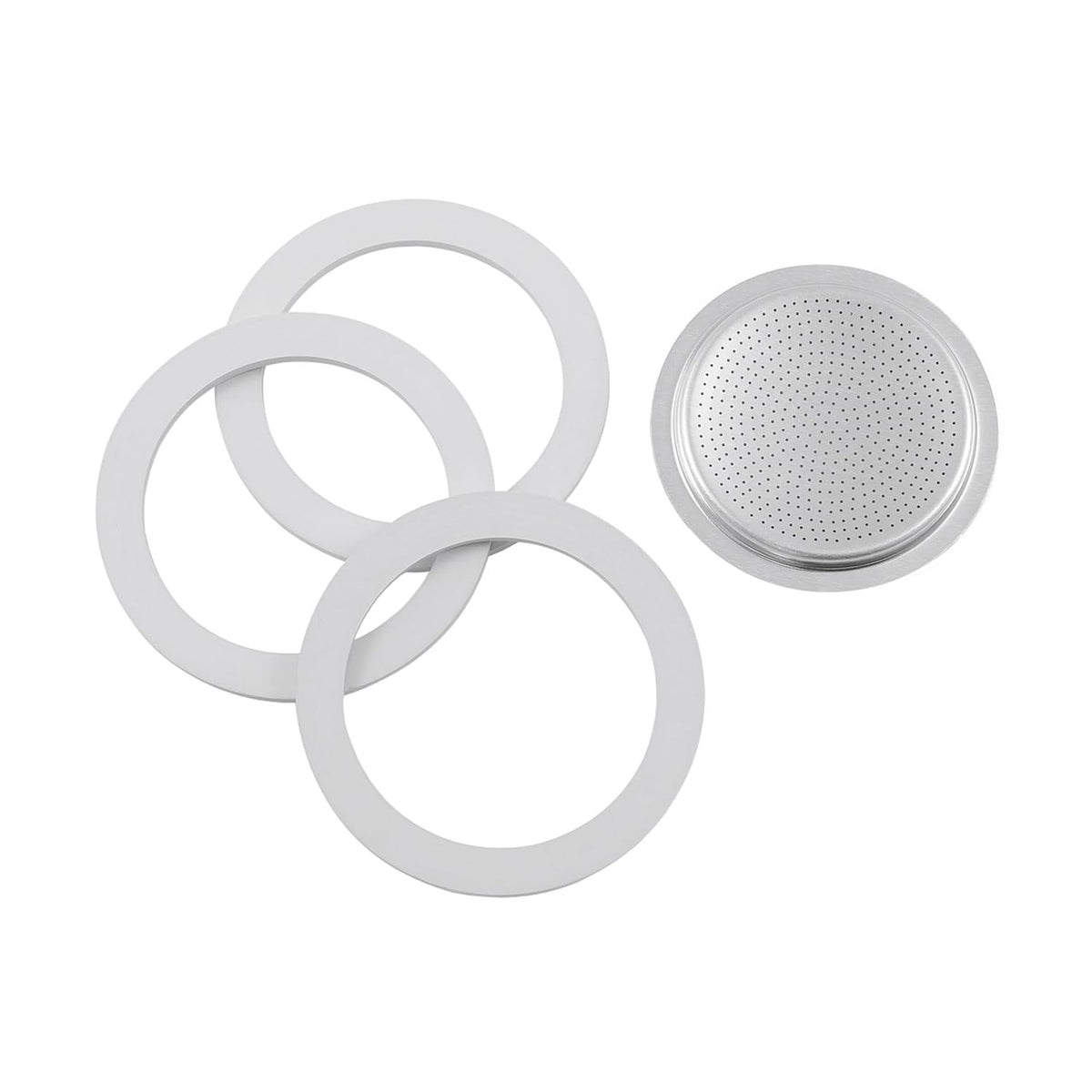 Bialetti 6-cup gasket in use for easy maintenance.