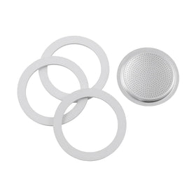 Bialetti 6-cup gasket in use for easy maintenance.