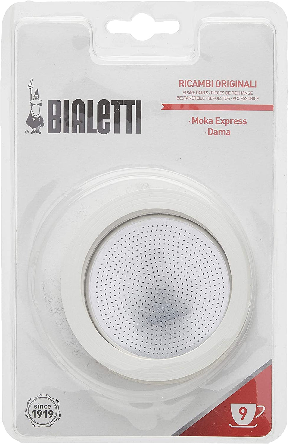 Bialetti 9 cup gasket set seals firmly for smooth espresso extraction