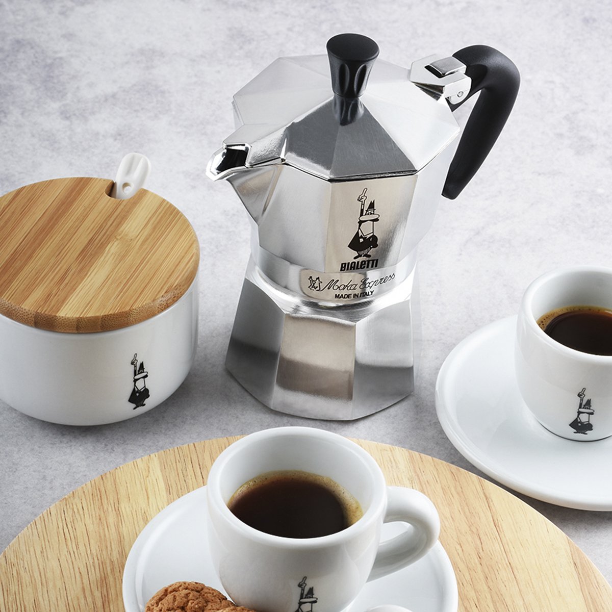 Bialetti Moka Express made in Italy emphasizes craftsmanship and heritage