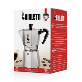Bialetti Moka Express, made in Italy, symbol of quality and tradition.