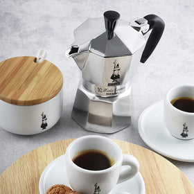 Close-up of Bialetti Moka Express safety valve ensuring controlled pressure