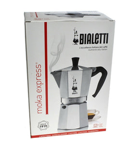Bialetti patented safety valve ensures safe pressure release during brewing.