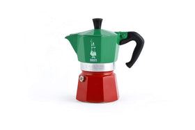 Bialetti Moka Express travel-ready design suited for camping or beach moments.