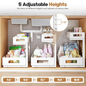 Biboraya adjustable height accommodates tall items and pipes.