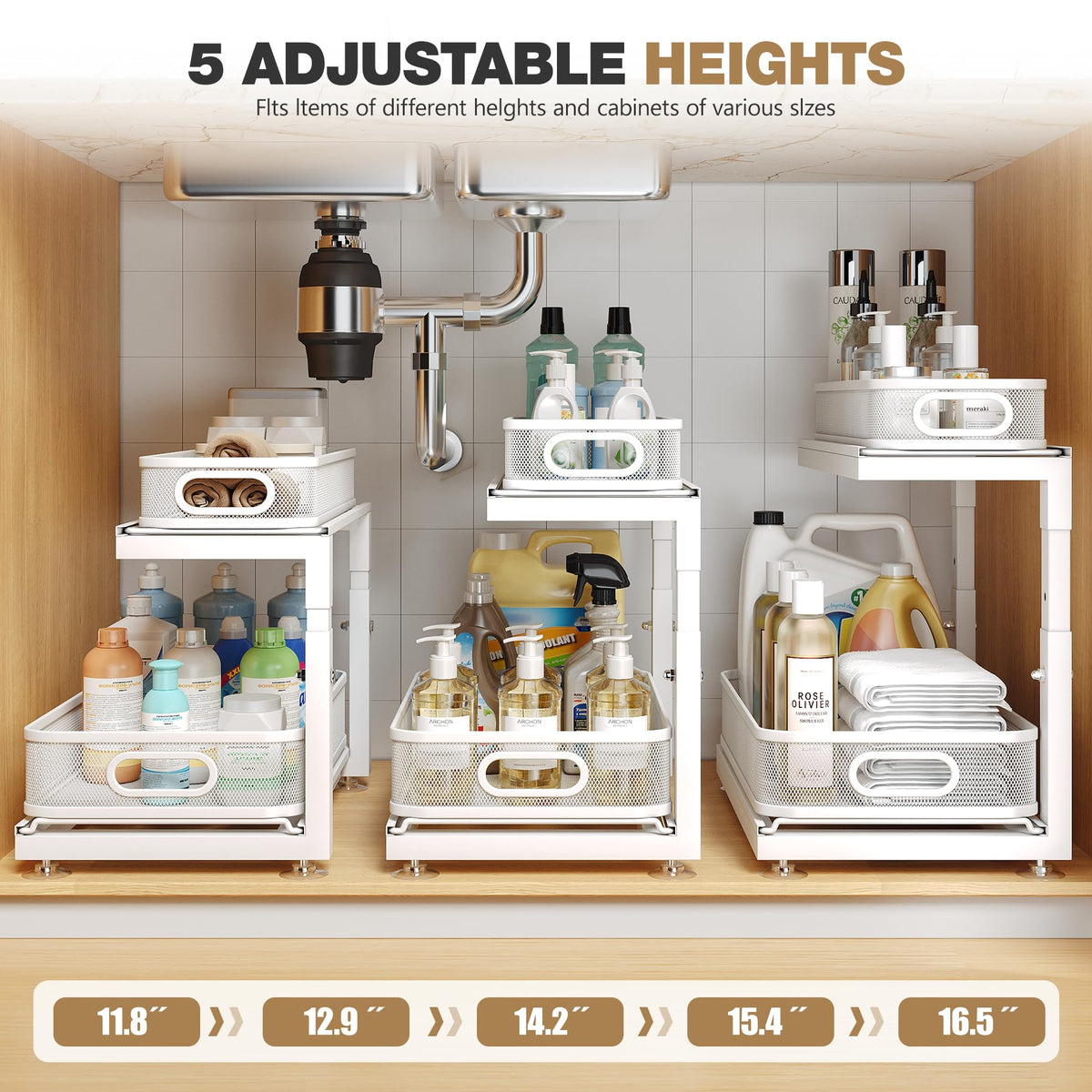 Biboraya countertop and under-sink setup keeps items tidy.