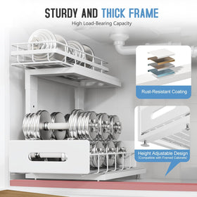 Biboraya rust-resistant coating on metal organizer for damp spaces