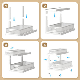 Biboraya suction cups stabilize the organizer on various surfaces.