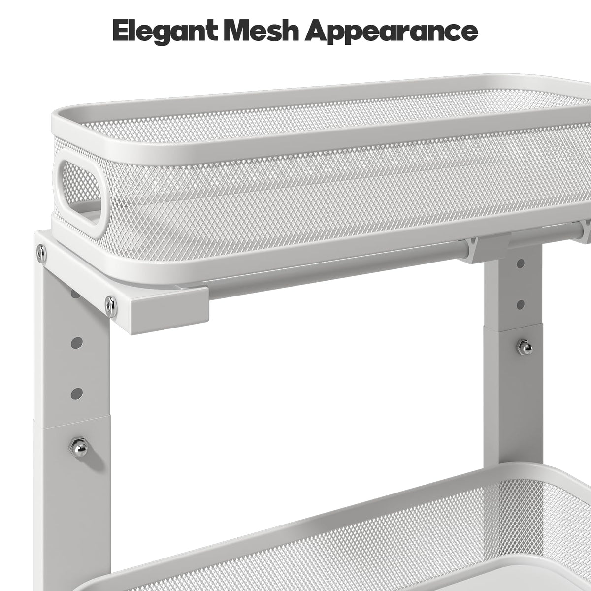 Biboraya height-adjustable design adapts to pipes, maximizing vertical cabinet space