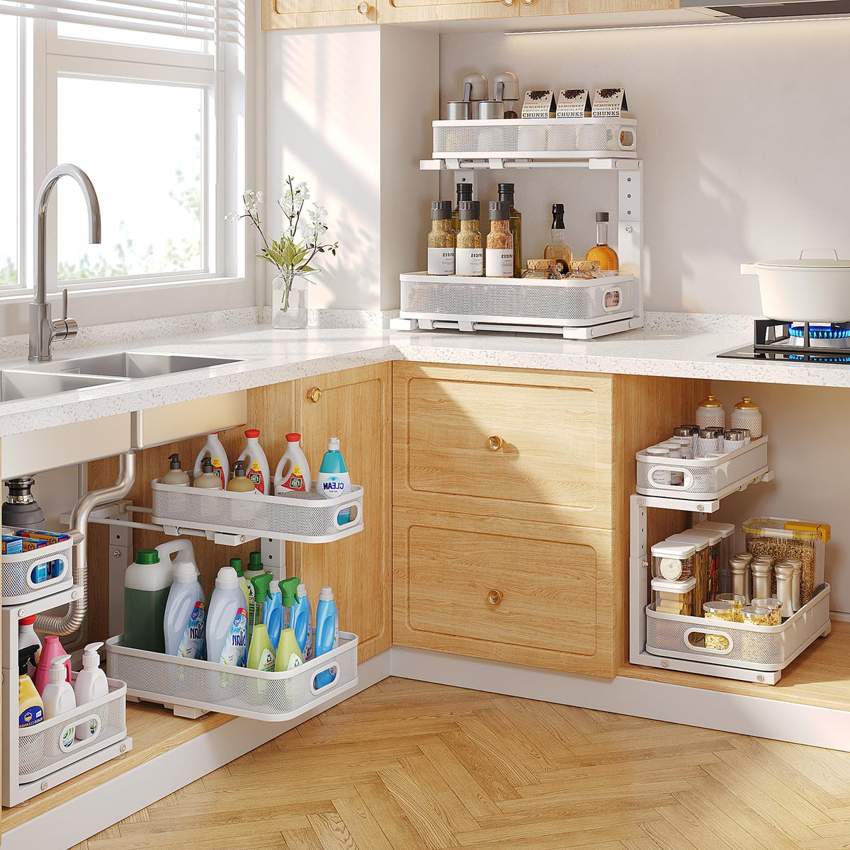 Biboraya's easy-glide rails enable quick access without bending