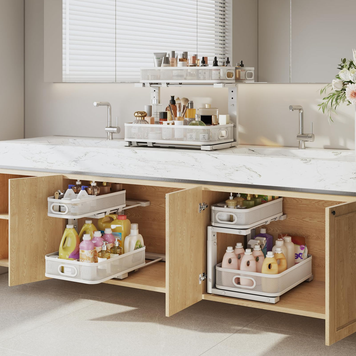Biboraya versatile storage suits bathrooms, kitchens, laundry rooms, and more