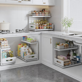 Biboraya white two-pack organizer provides compact storage