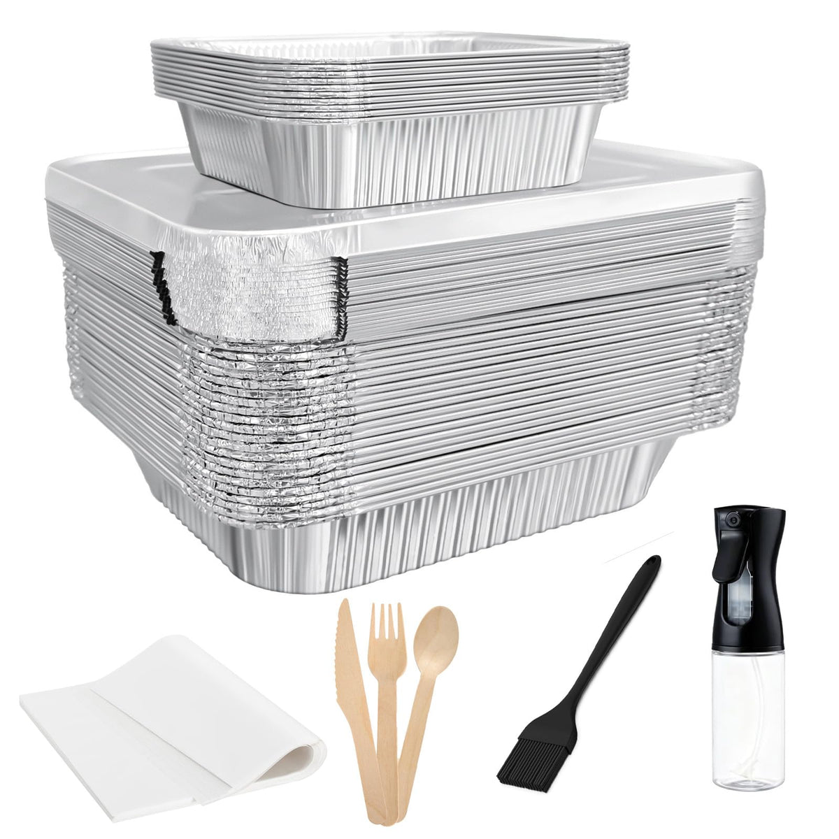 BIBRADAA 9x13 pans with lids for oven safe baking and easy transport.